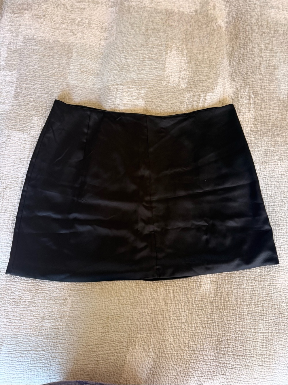 wild fable Black Satin Mini Skirt